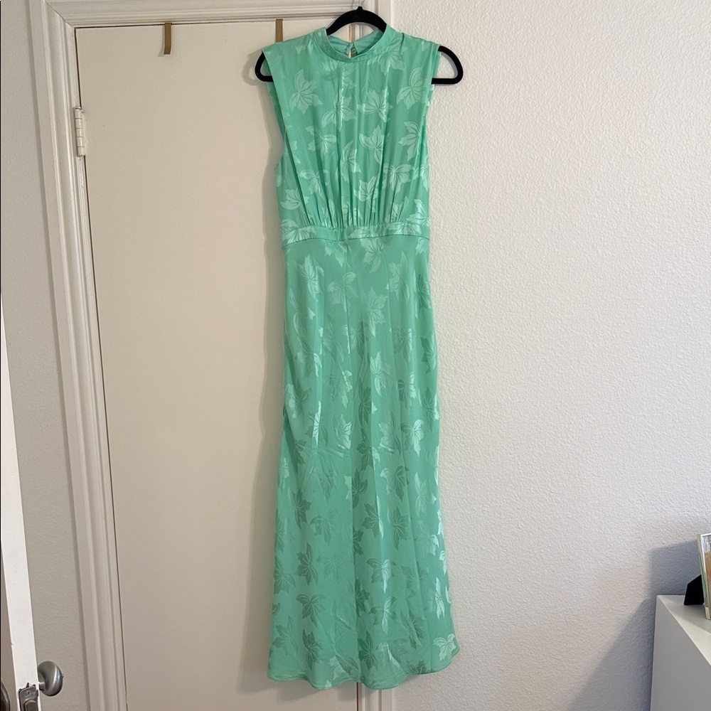 Saloni Fleur Silk Midi Dress